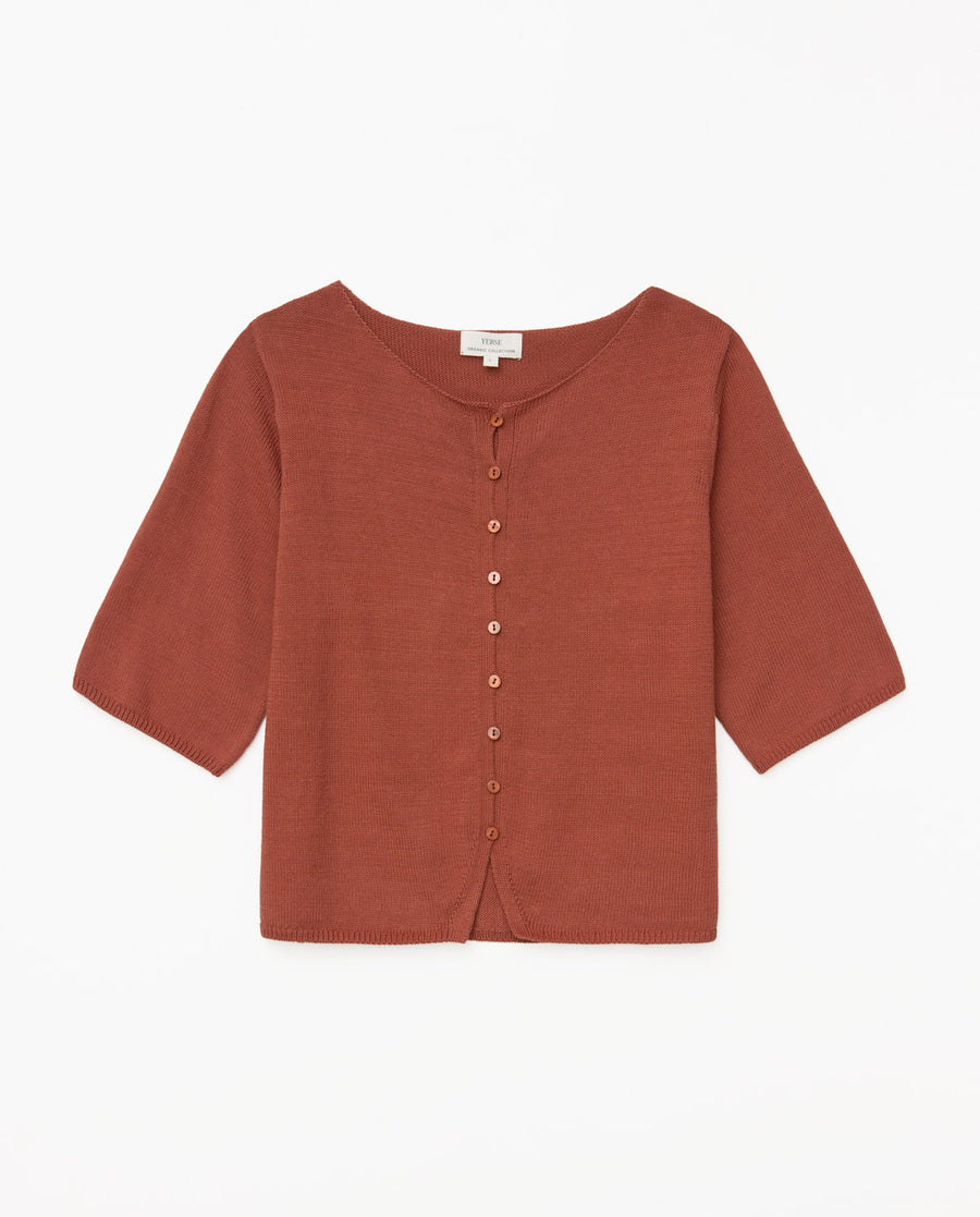 Organic Cotton Short Sleeve Cardigan