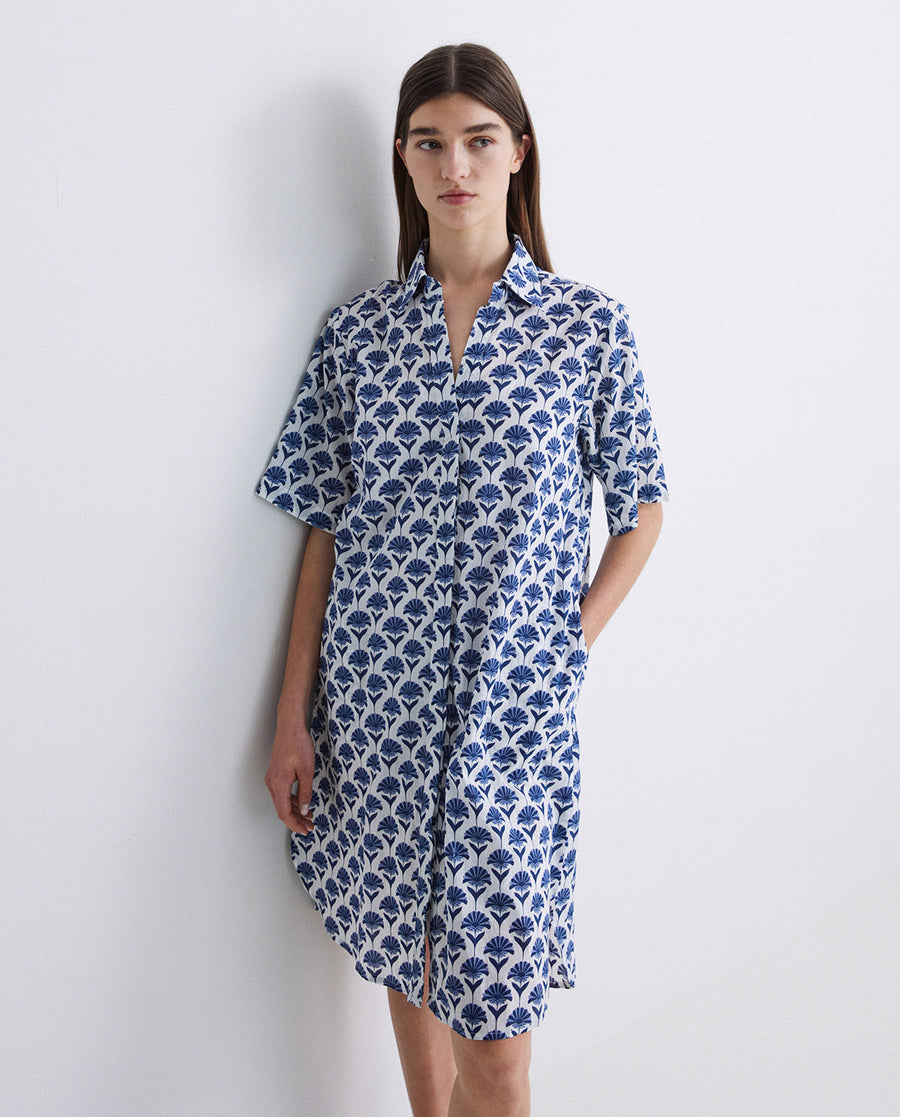 Short Sleeve Cotton Shirtdress