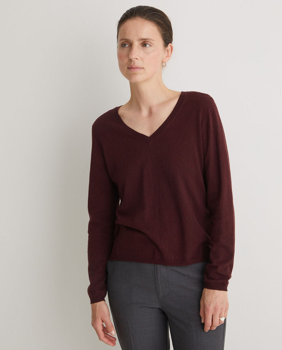 Organic Cotton V-Neck Sweater