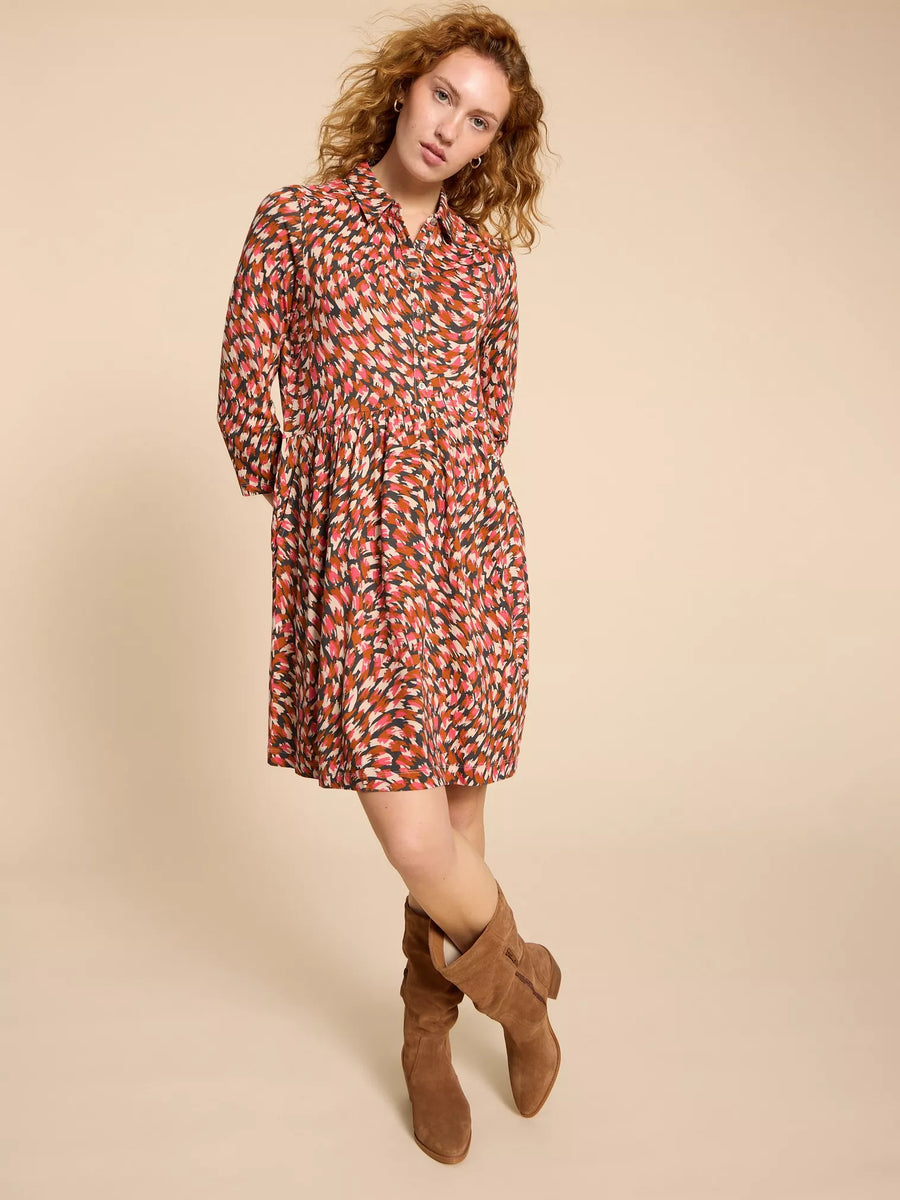 Everly Jersey Shirt Dress