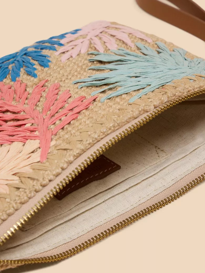 Sophie Jute Embroidered Pouch