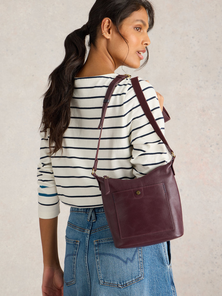 Mini Fern Leather Crossbody Bag