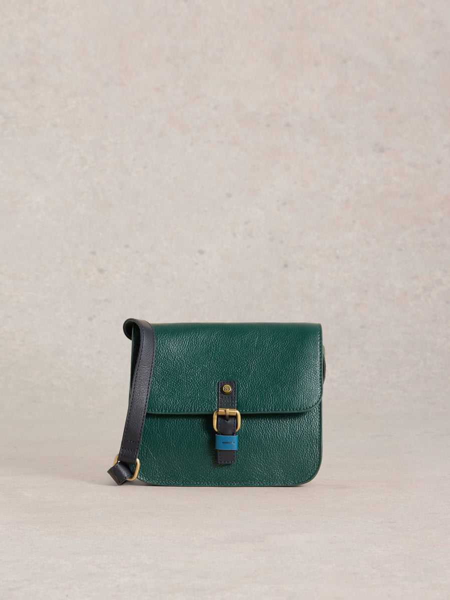 Evie Buckle Leather Satchel