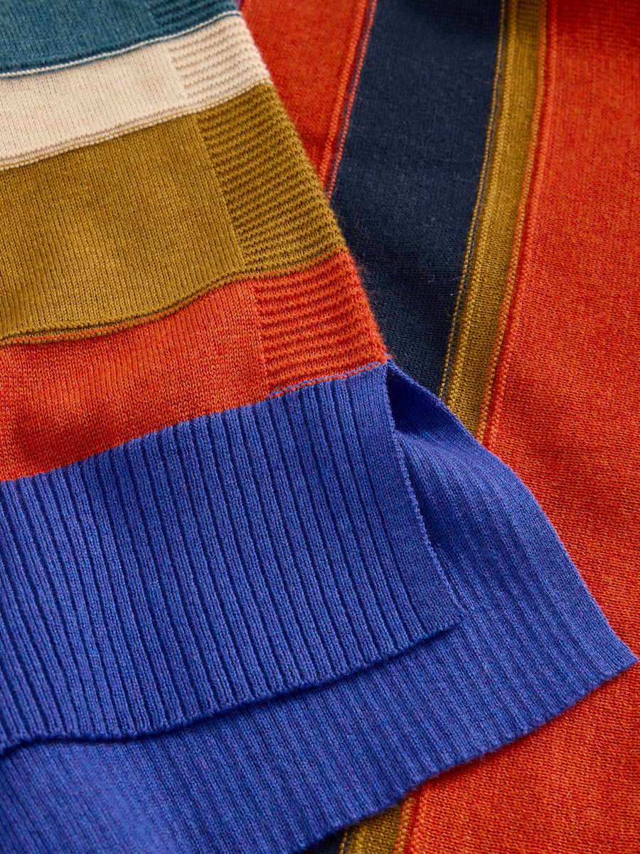 Olive Stitch Stripe Sweater