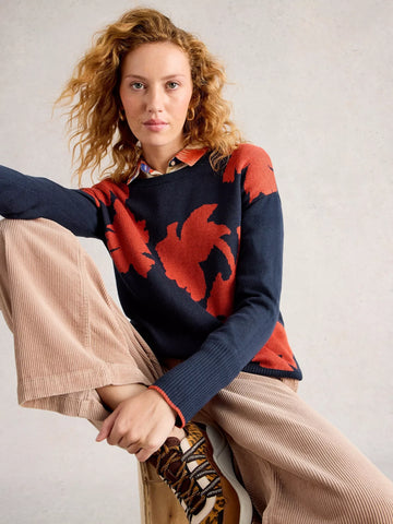 Olive Floral Sweater