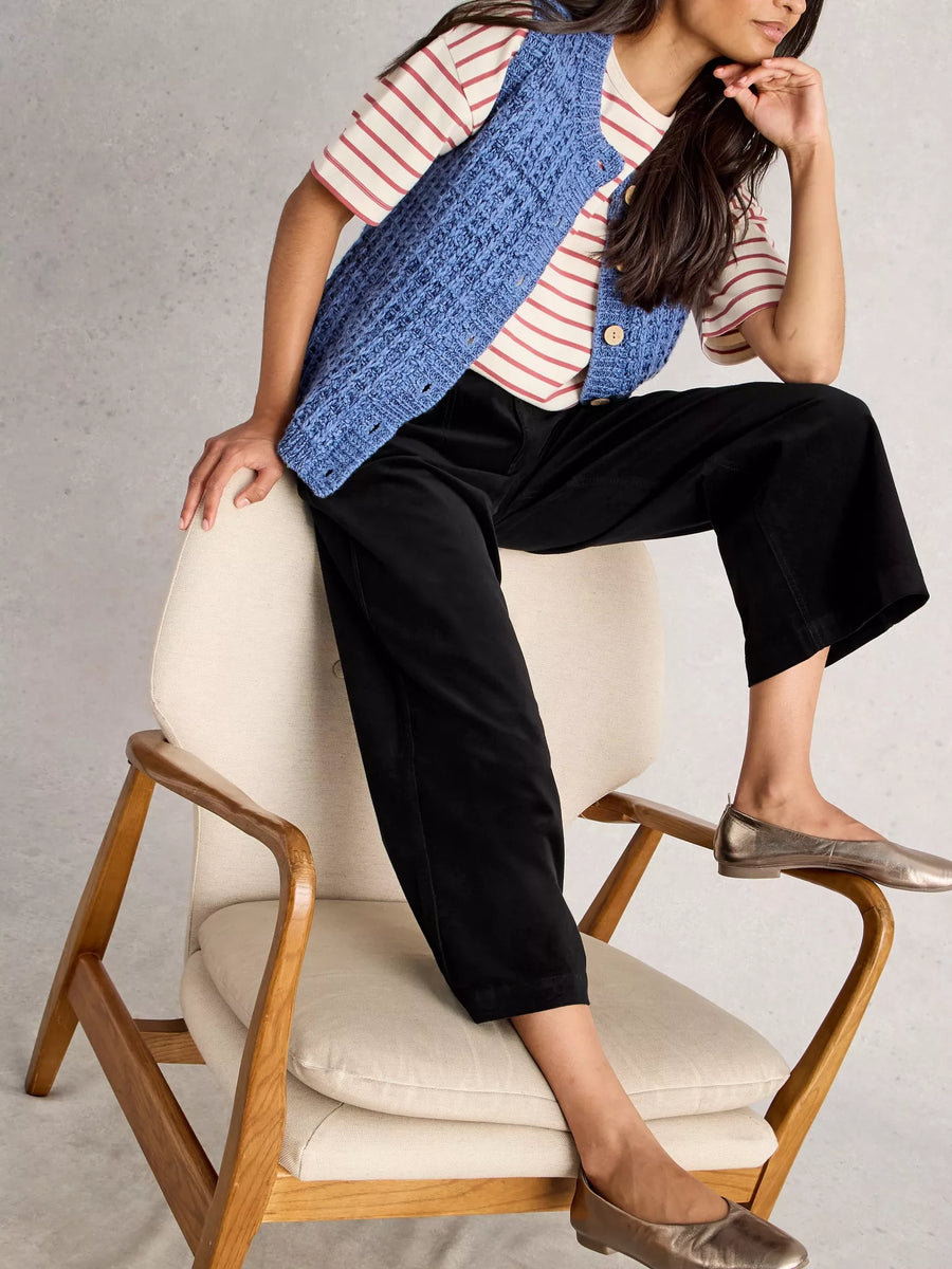 Tia Velvet Wide Leg Crop