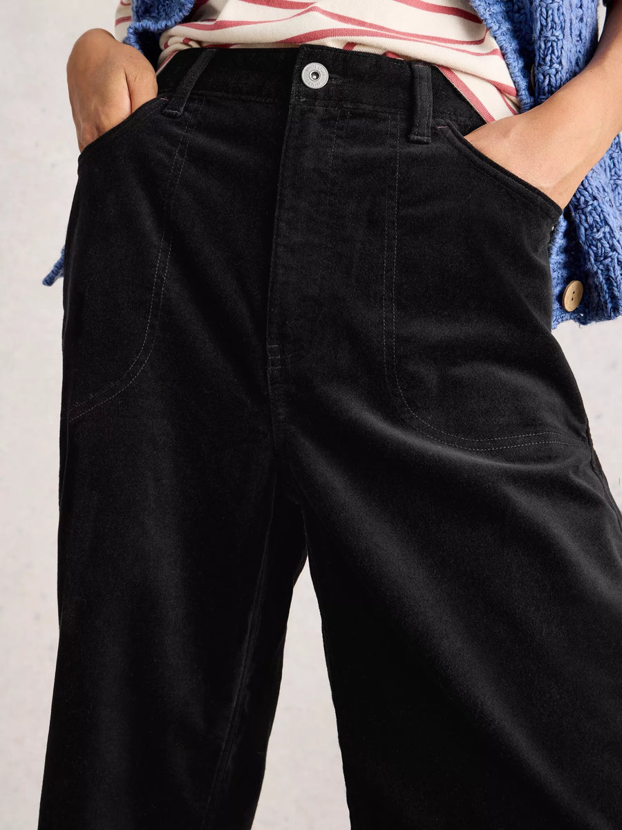 Tia Velvet Wide Leg Crop