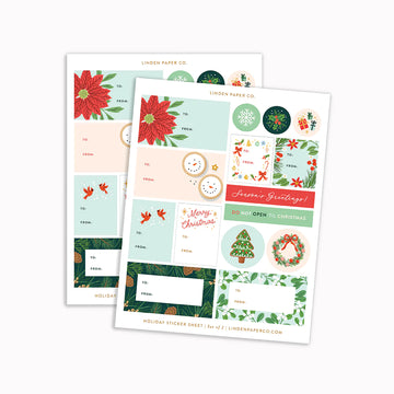 Holiday Gift Tag Sticker Sheet