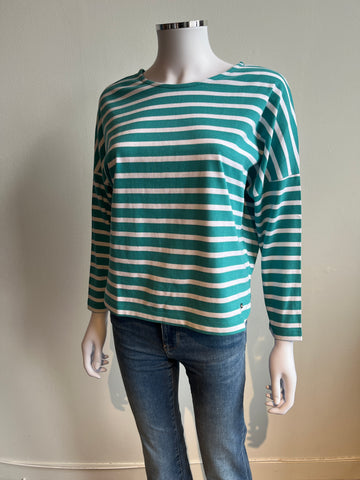 Newport 7/8 Sleeve Breton Stripe Top