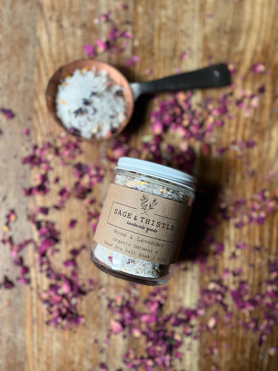 Oatmeal Rose Dead Sea Salt Soak ( Unscented)