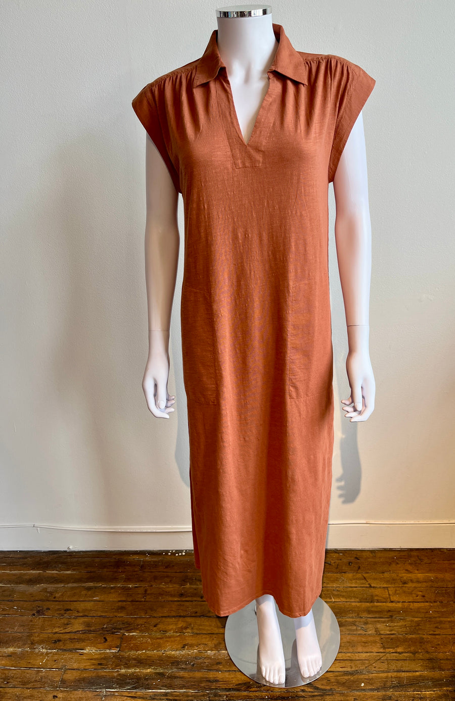 Organic Cotton Cap Sleeve Midi Dress