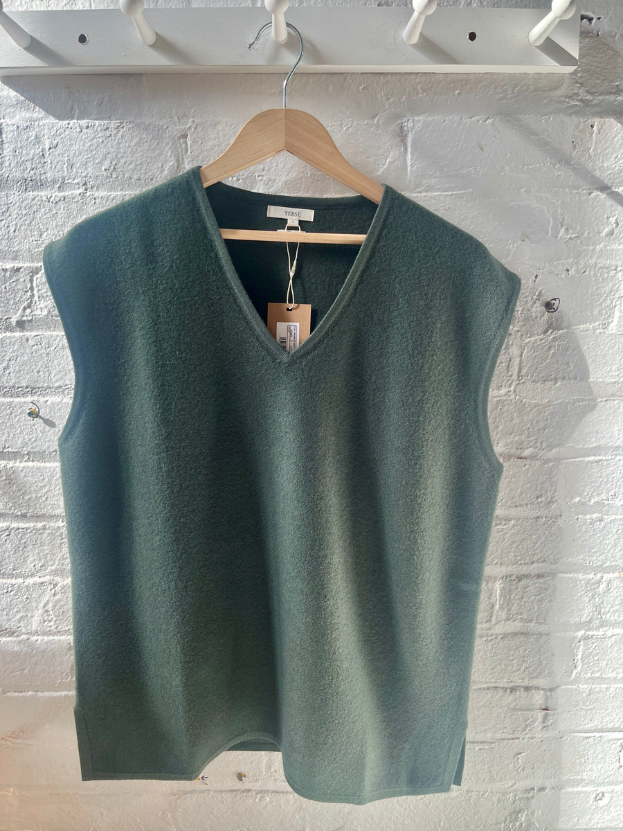Boiled Wool Pullover Vest