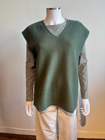 Boiled Wool Pullover Vest