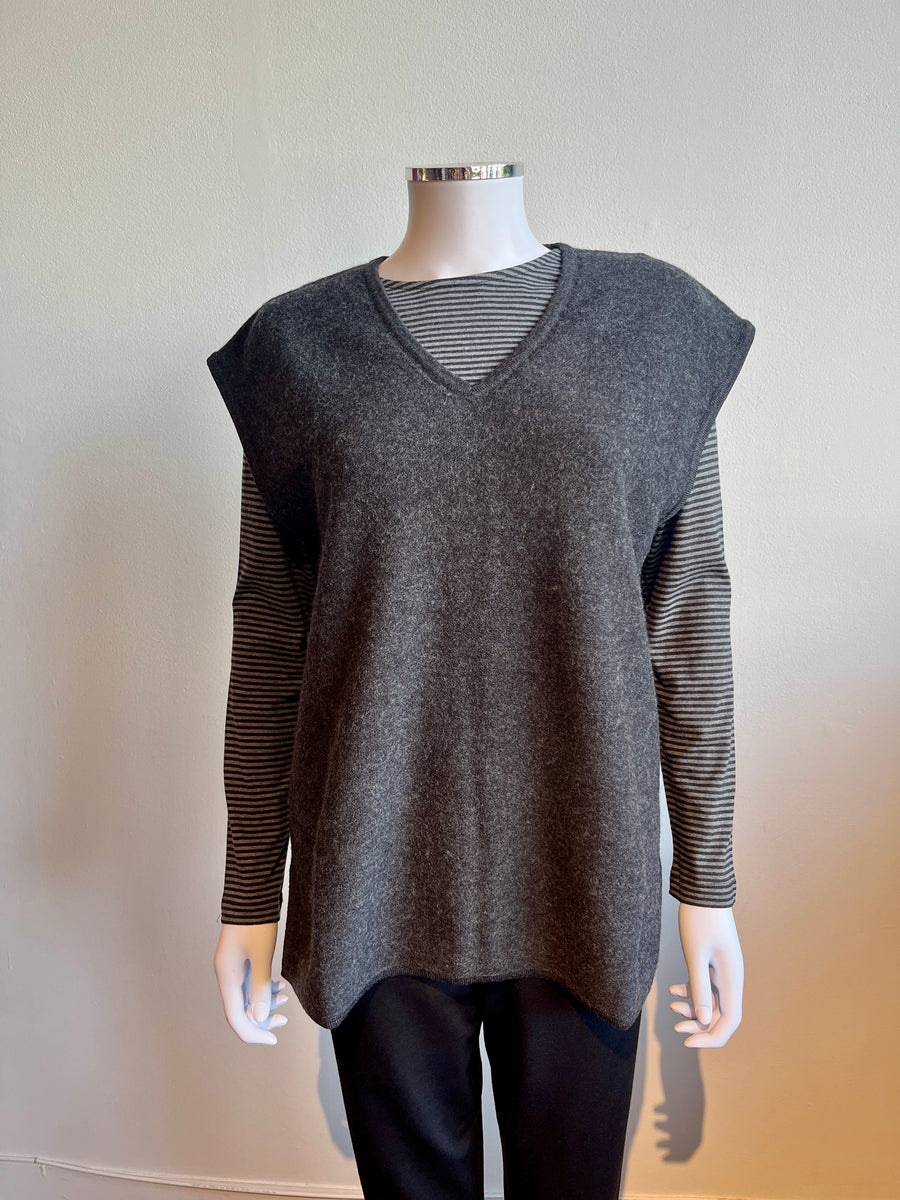 Boiled Wool Pullover Vest