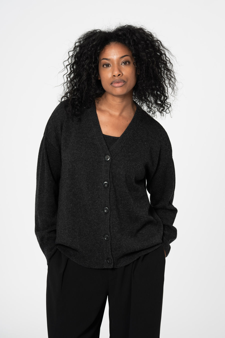 Merino Boxy Cardigan