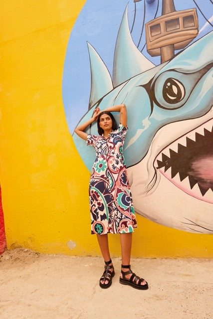 Rua Short Sleeve Jersey Shirt Dress
