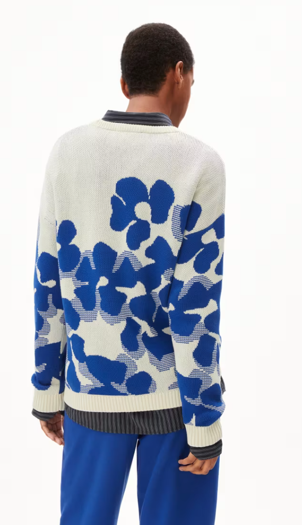 Olessyaa Aqua Floral Sweater