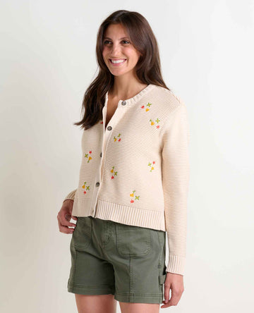 Bianca Crew  Embroidered Cardigan