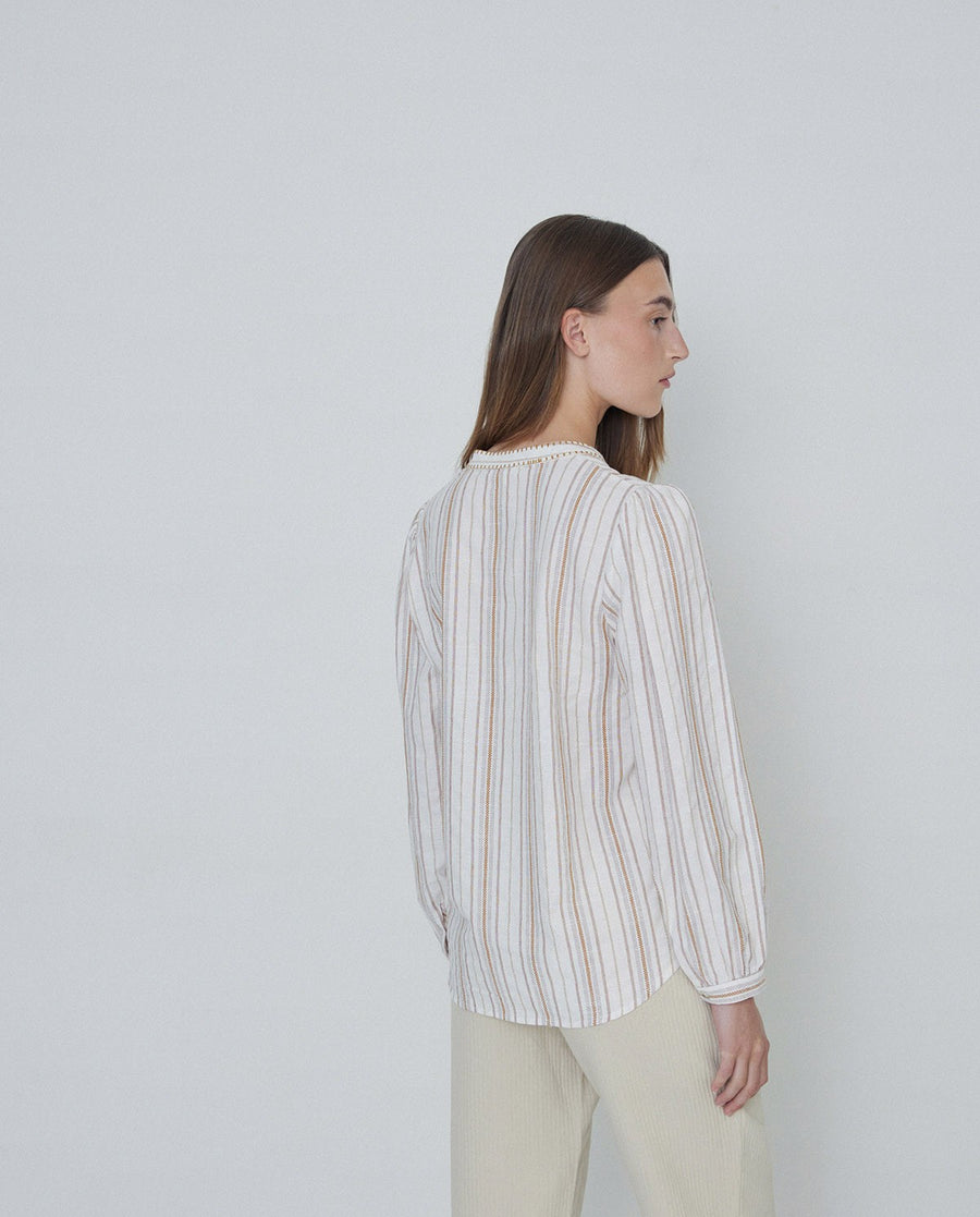 Banded Collar Shirt