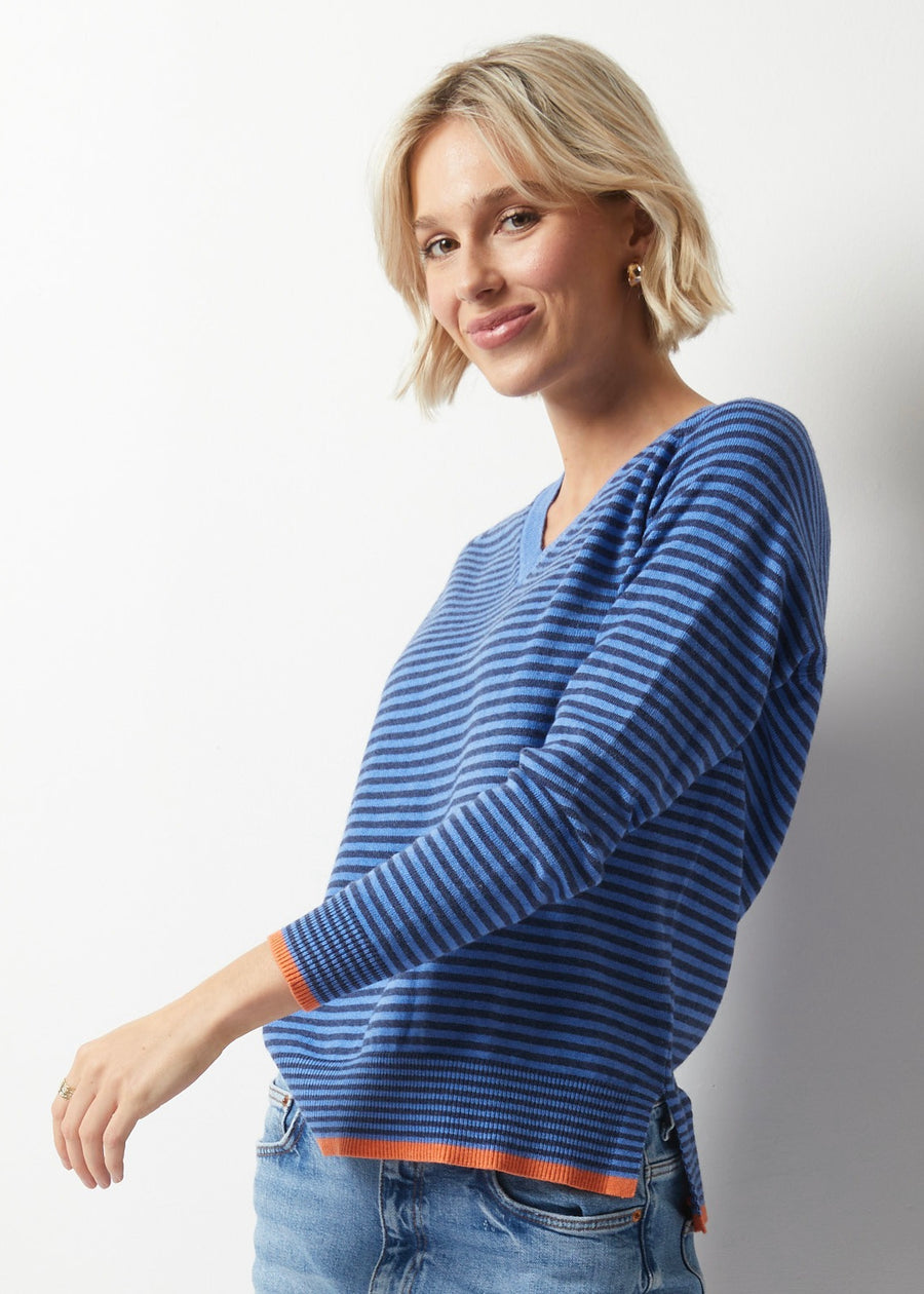 Essential Striped V-Neck Sweater