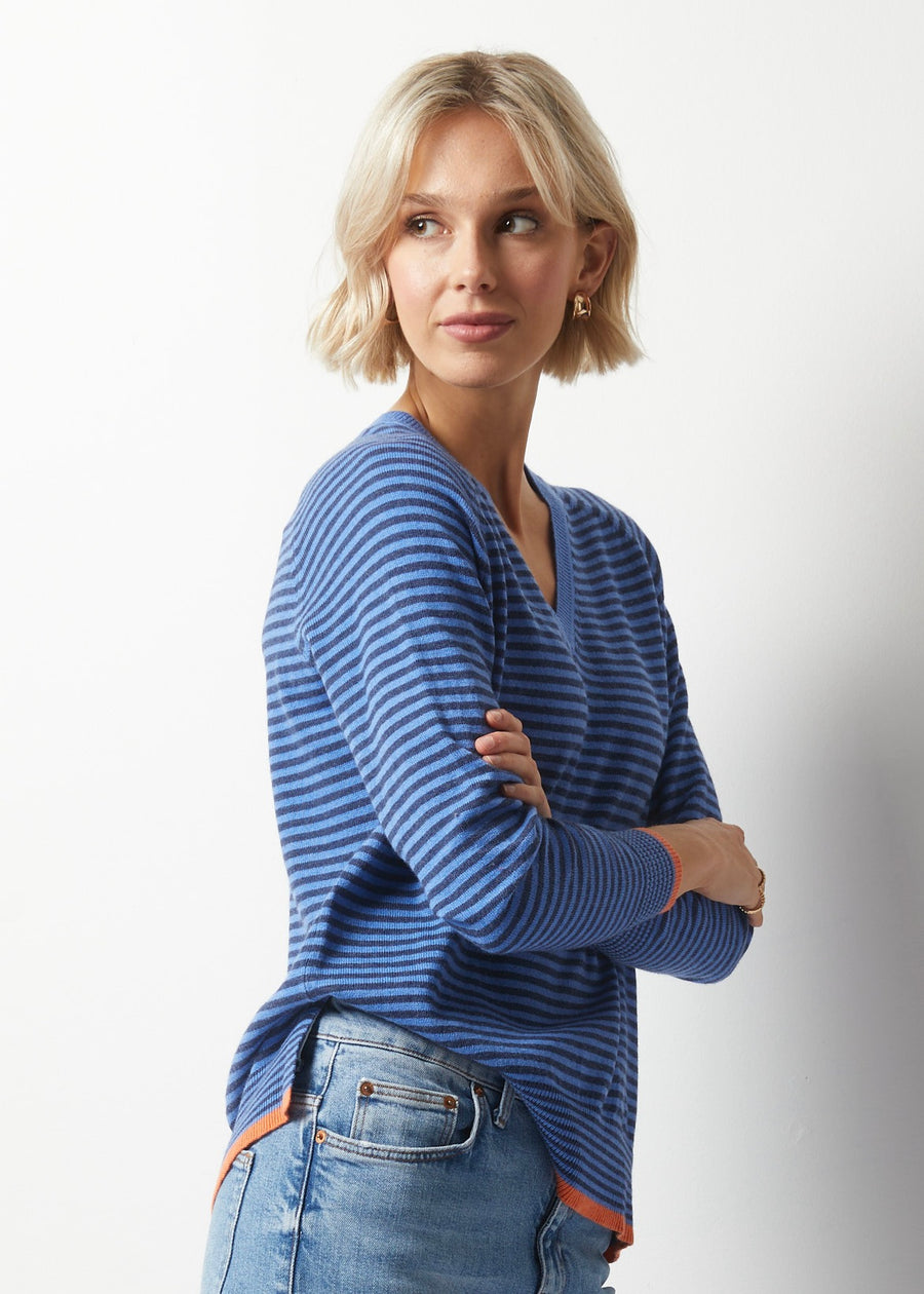 Essential Striped V-Neck Sweater