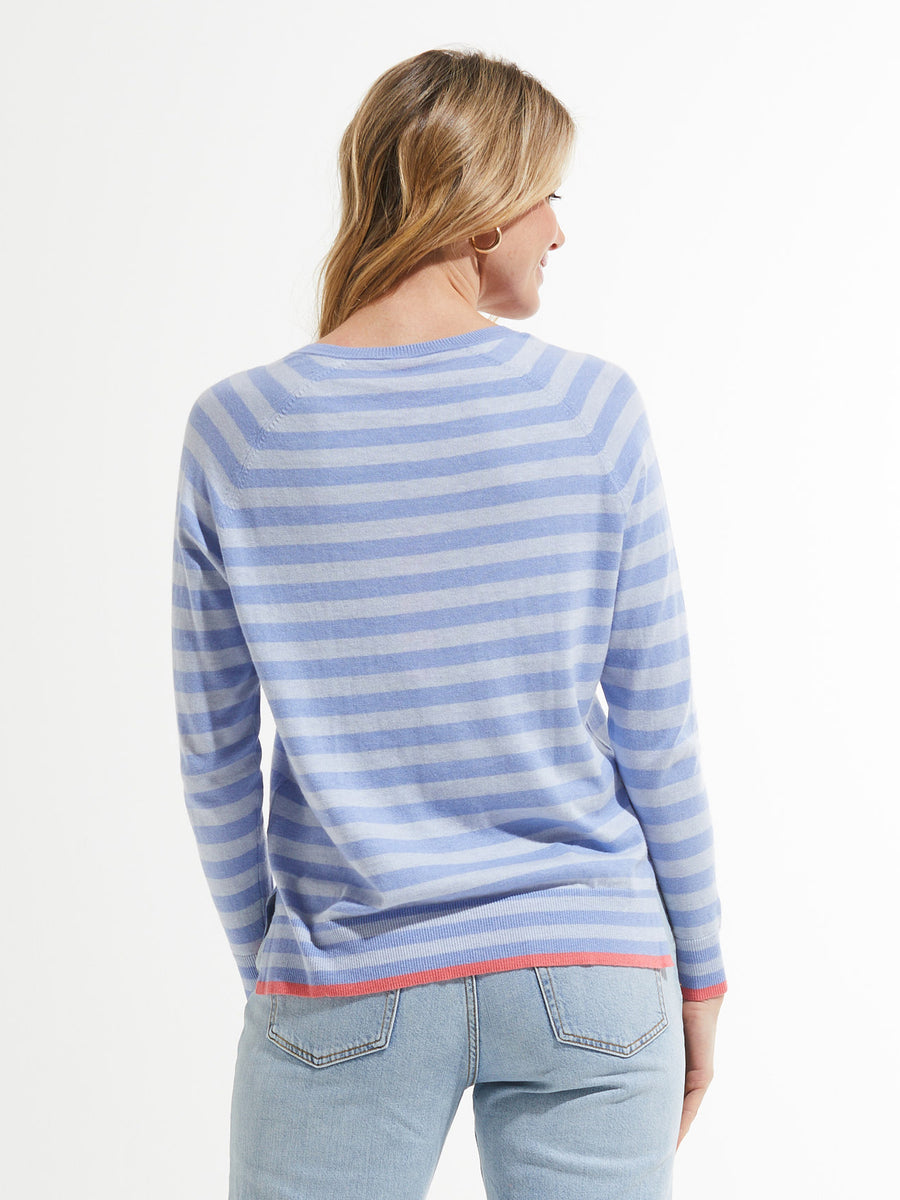 Striped V-Neck Sweater