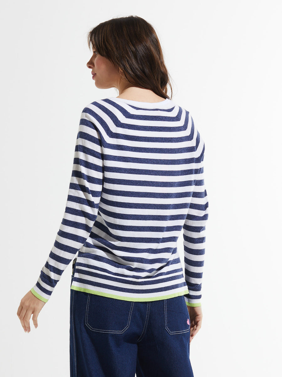 Striped V-Neck Sweater