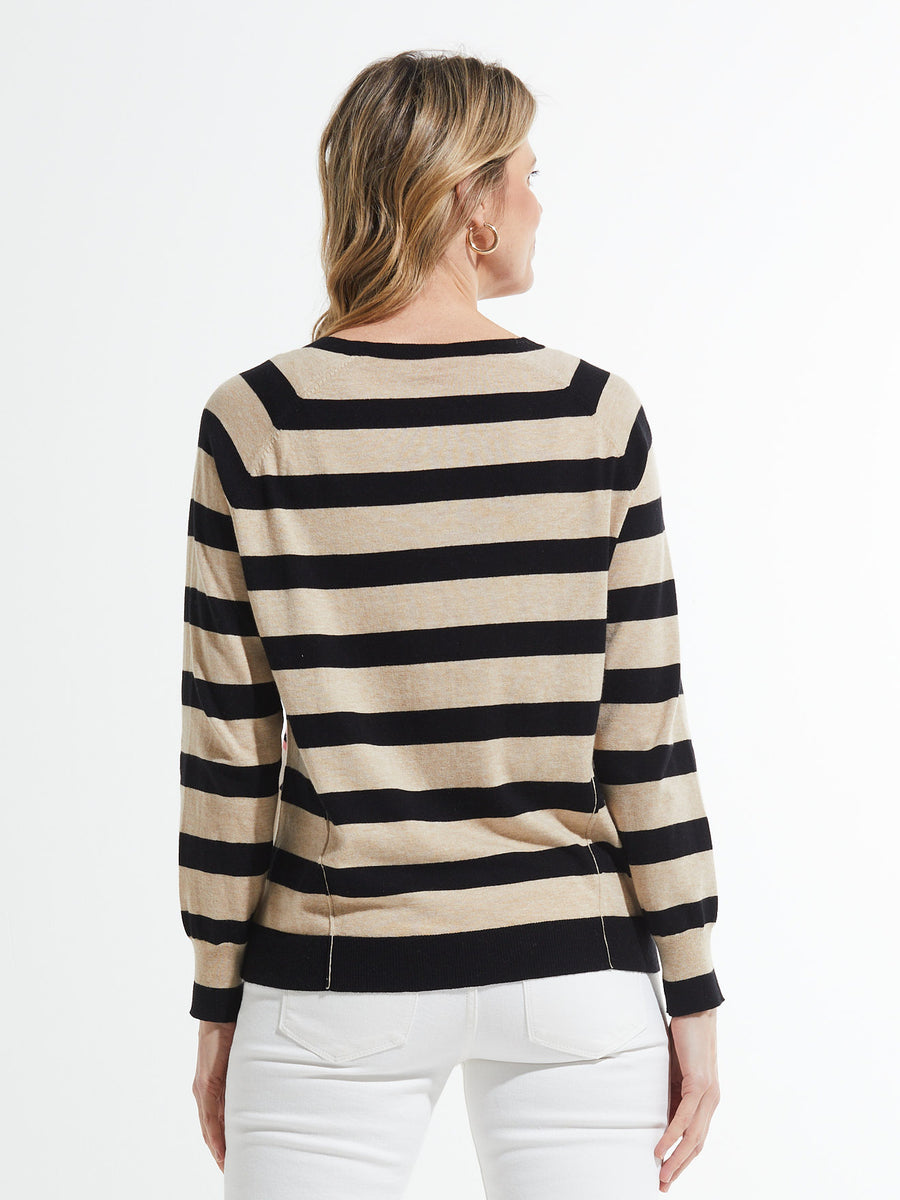 Raglan Striped Sweater