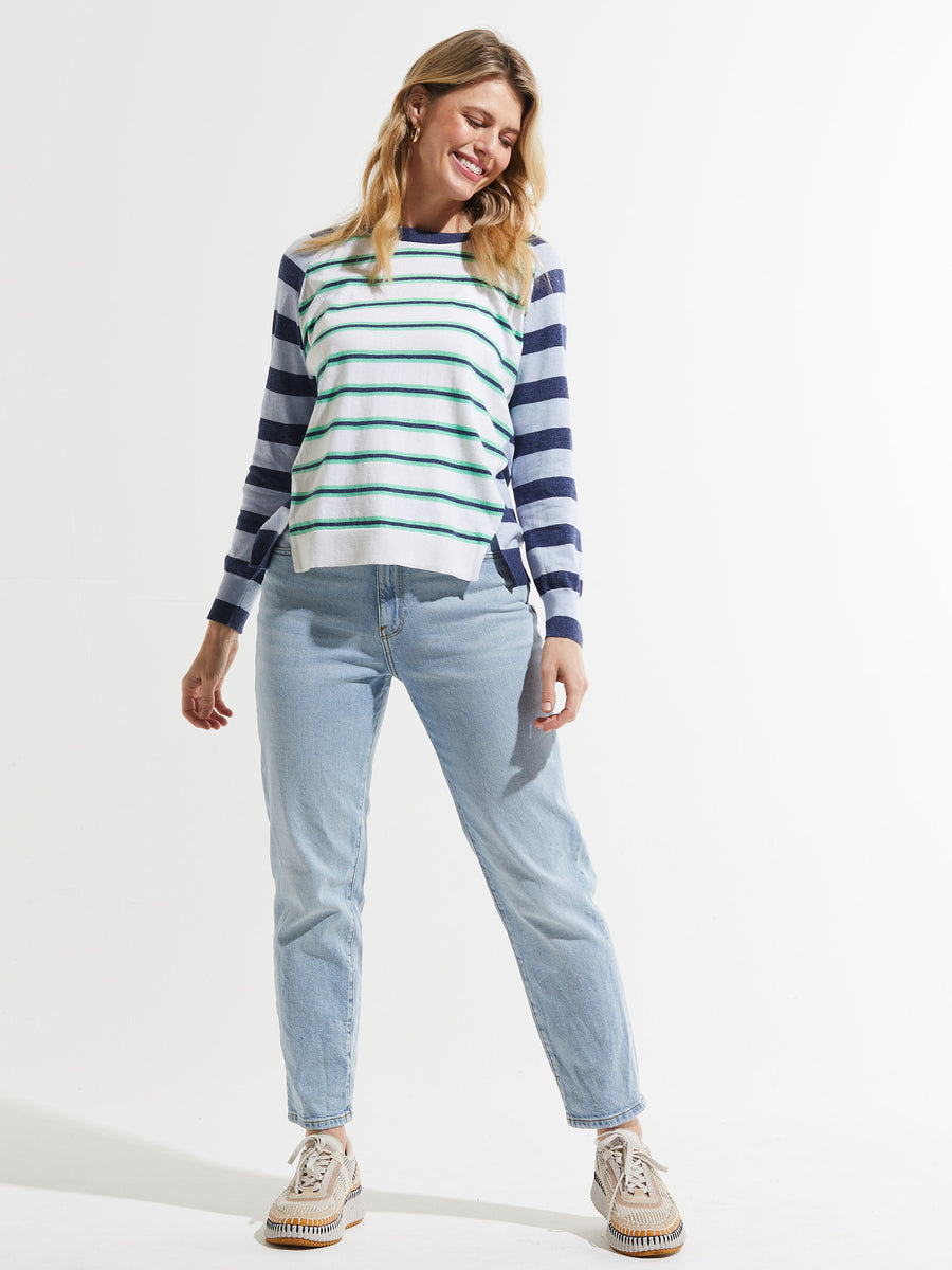 Raglan Striped Sweater