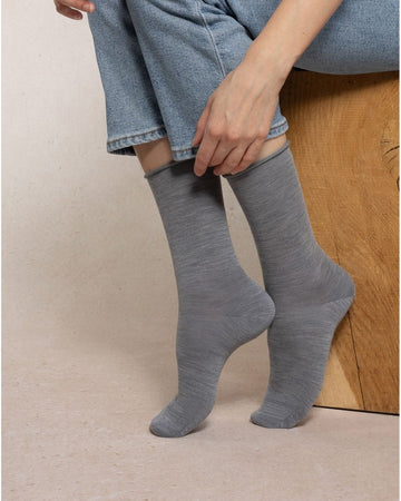 Roll Top Wool Socks