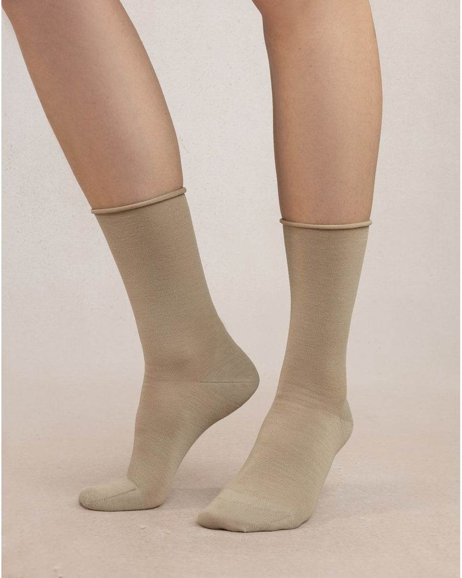 Roll Top Wool Socks