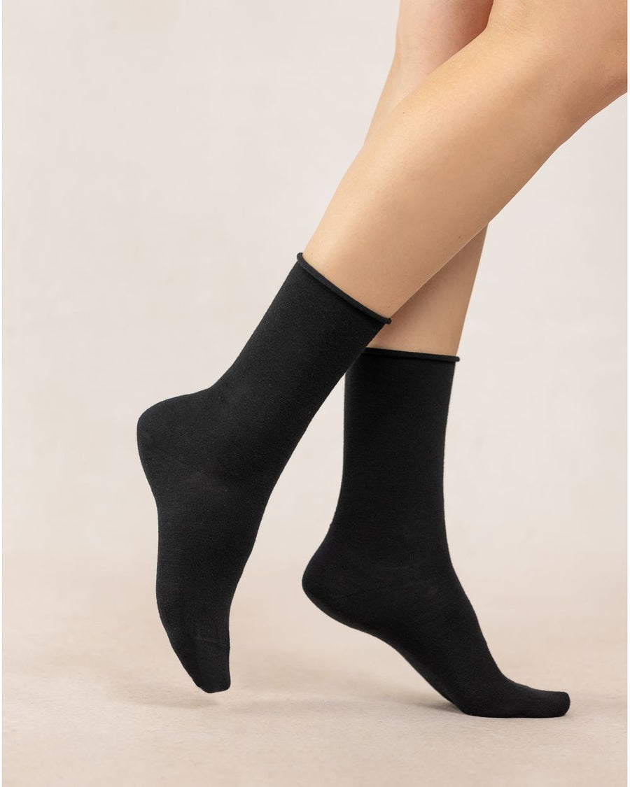 Roll Top Wool Socks