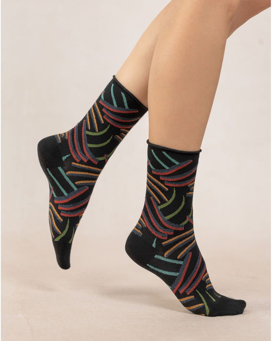 Claw Pattern Roll Top Sock