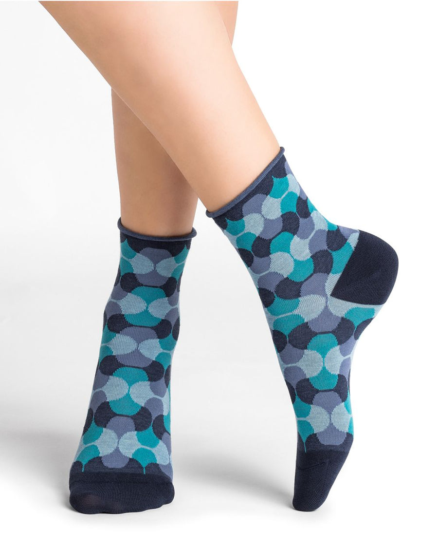 Psychedelic Pattern Ankle Socks