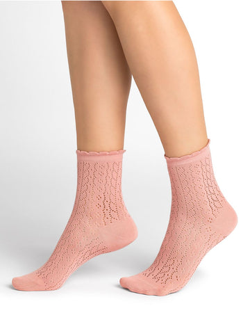 Open Work Bohemian Ankle Socks