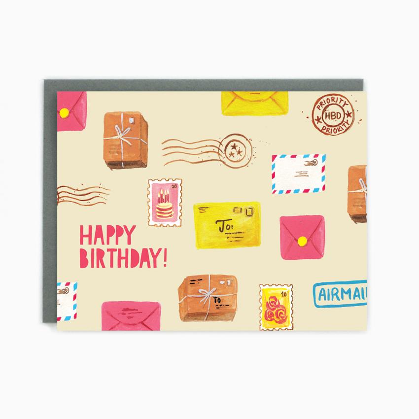 Happy Birthday Postcard Card