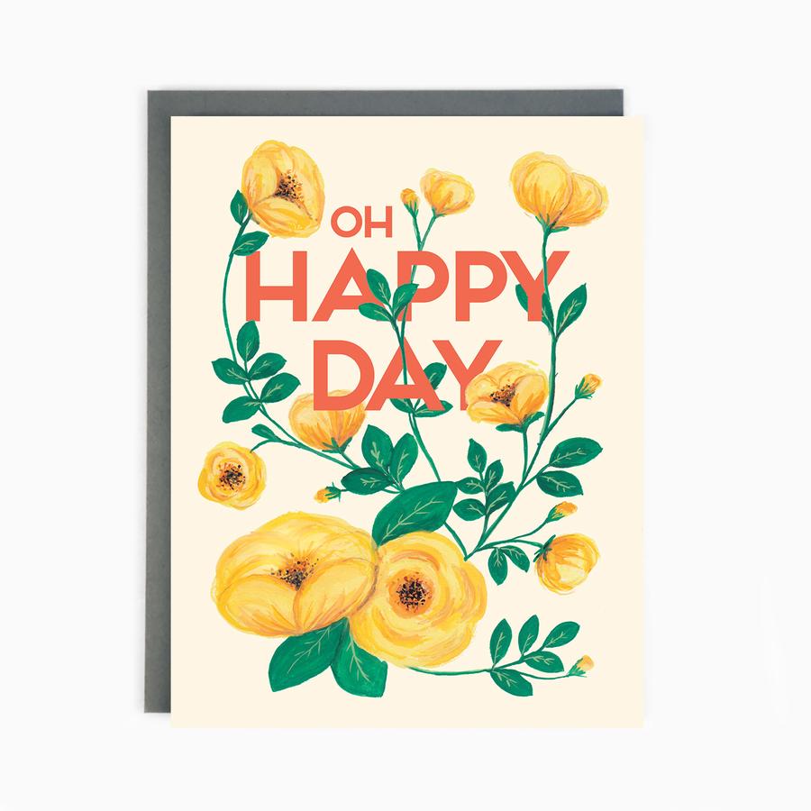 wedding Card with yellow flowers